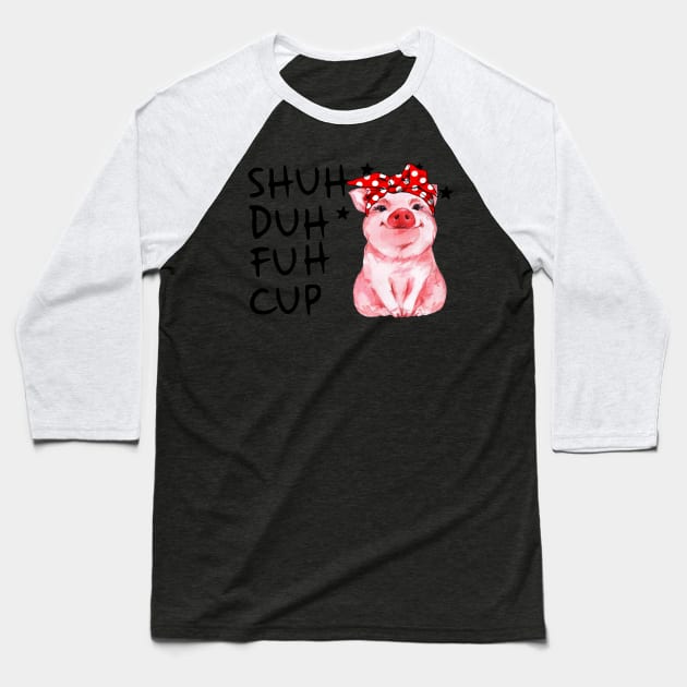 Cute Pig With Bandana. Baseball T-Shirt by tonydale